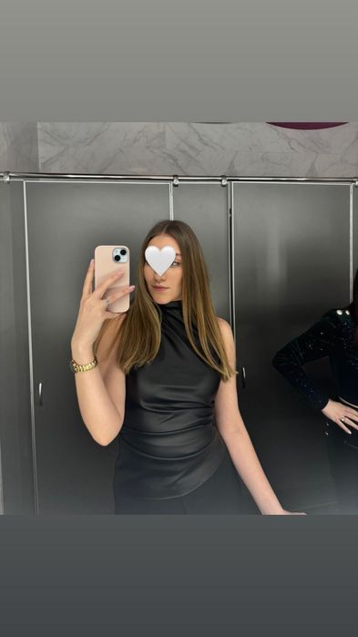 Розкішний шкіряний топ