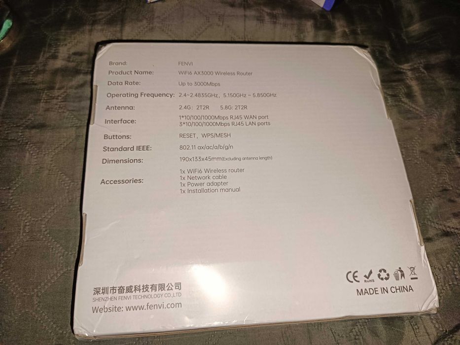 Роутер Wi-Fi Fenvi AX3000