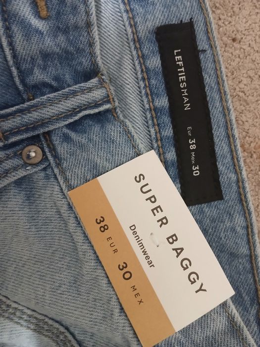 Calça de ganga super baggy