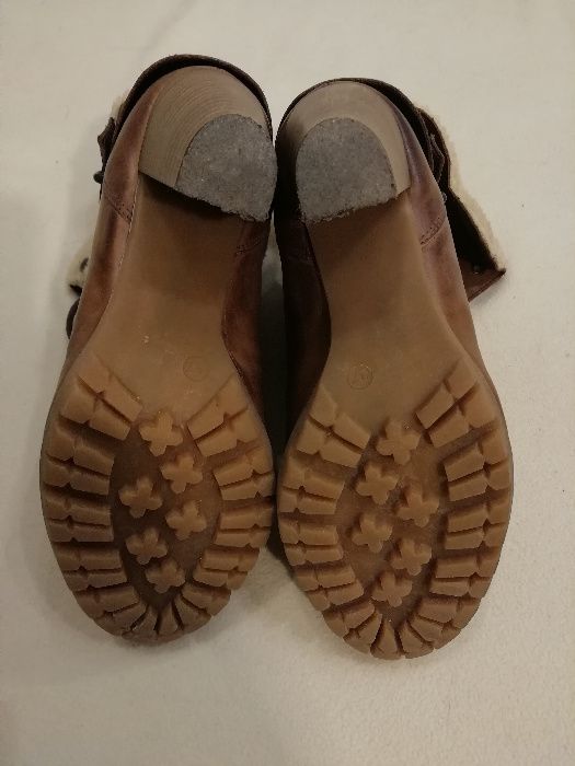 Lacoski 37 trzewiki botki skórzane kolor camel skóra