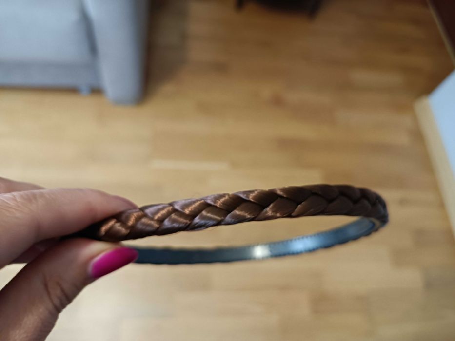 Opaska do włosów cienki warkocz