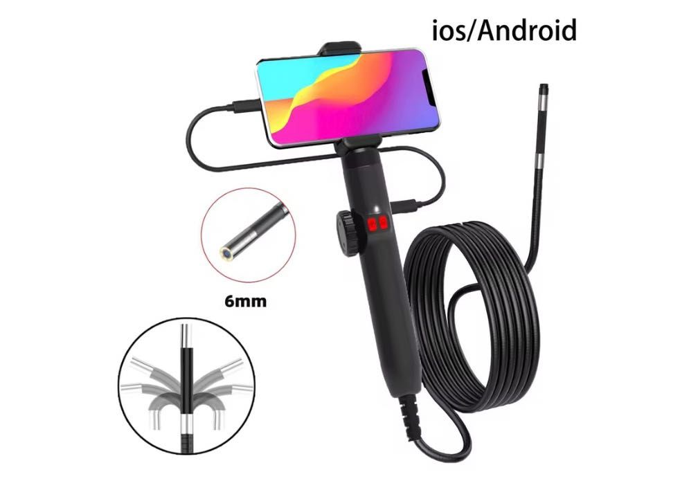 Ендоскоп з поворотною камерою 6 мм 2Мр 1080P для телефона iOS Android