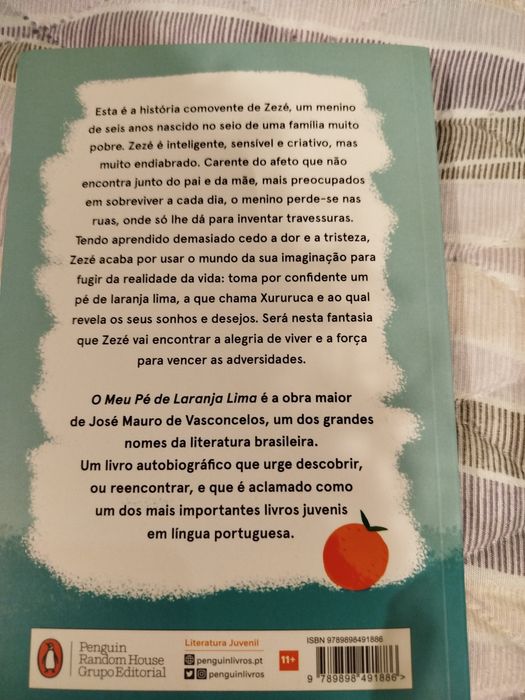 livro “O meu pé de Laranja Lima” de José Mauro de Vasconcelos