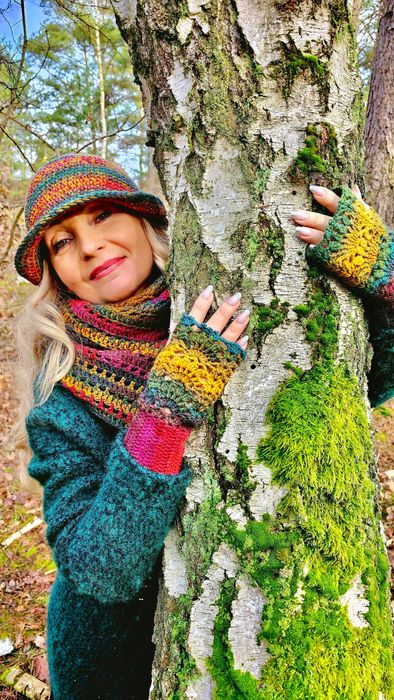 Rękawiczki mitenki szydełkowe – ciepłe, eleganckie, bez palców, kolory