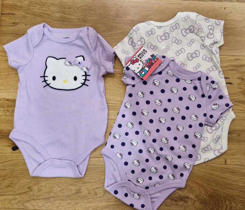 Body 3pak Hello Kitty r. 68 NOWE