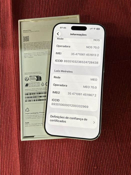 iPhone 17 Pro 256gb ( Branco) Silver