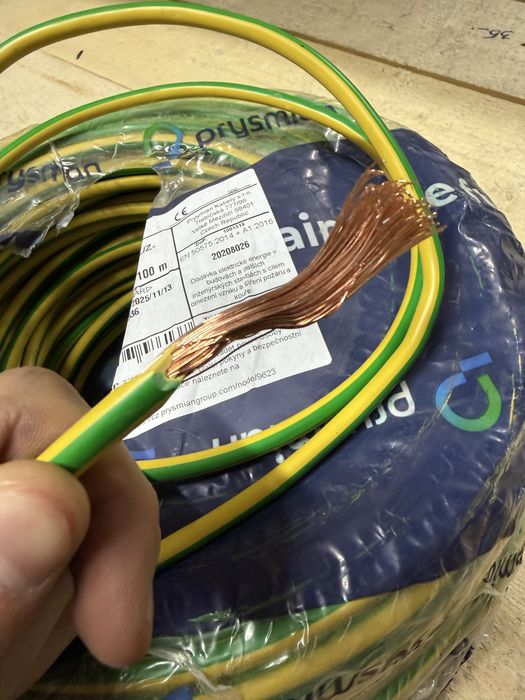 Кабель Мідний ПВ3 16мм Німецький Prysmian