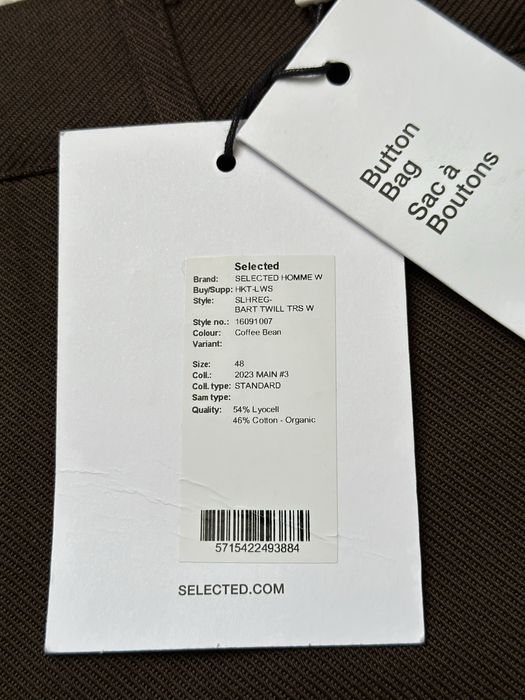 Преміальні штани SELECTED HOMME Tailoring брюки коричневі шоколад розмір 48, М оригінал