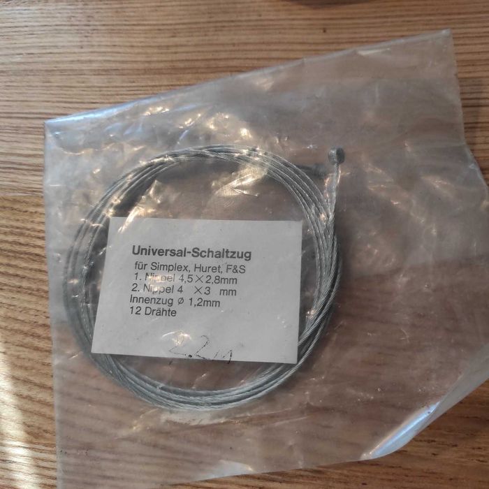 Трос перемикання передач 2 ніпеля Simplex Huret F&S 3 передачі Sachs