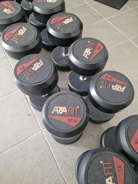 Set completo de halteres profissionais AZAFIT – 2,5 kg a 40 kg - USADO