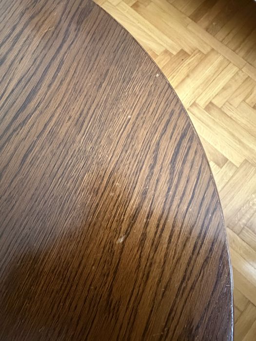 Dębowy drewniany rozkladany stolik kawowy