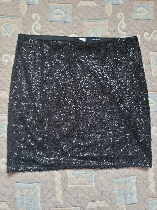 Паєтка тканина паетка ткань черная юбка короткая красивая италия рукод