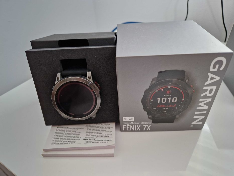 Smartwatch Garmin fēnix 7X Solar 51 mm – oryginał, pudełko, kabel