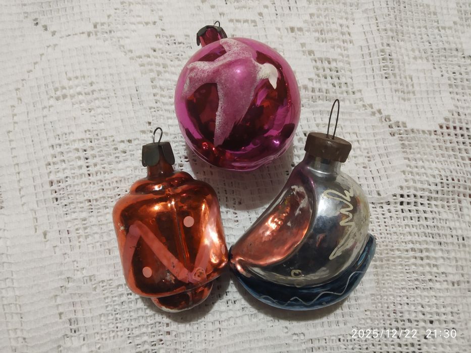 новогодние игрушки СССР на ёлочку