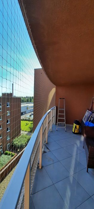 Siatka na ptaki na balkon dla kota, gołębie, Sprzątanie balkonu kolce