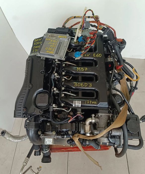 Motor Bmw 530D 231cv E60 M57 306D3 bloco aluminio caixa velocidades 6HP28 047w3e