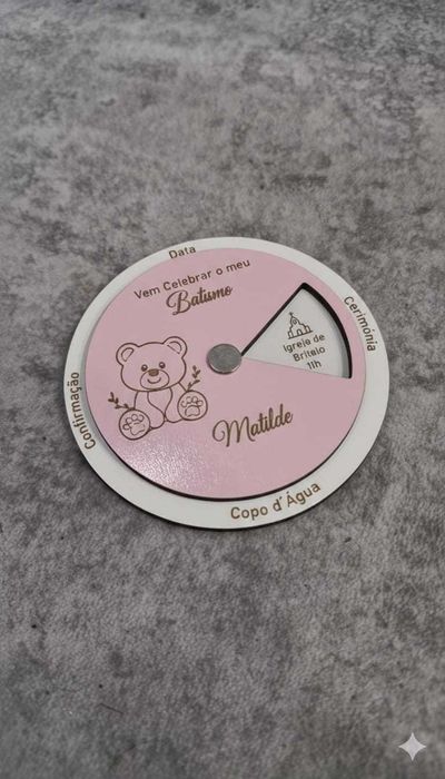 Convites de Batizado em MDF