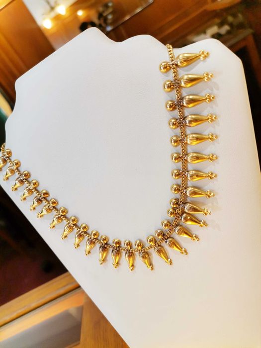 Złoty łańcuszek, kolia damska.