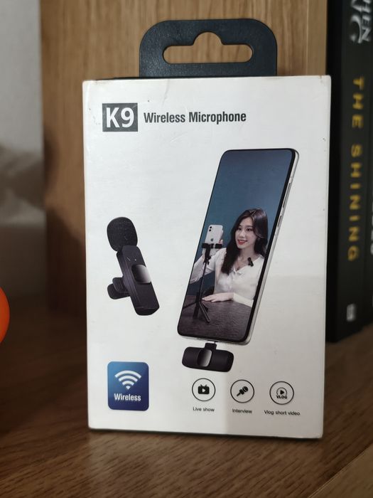 Microfone Sem Fios K9 para iPhone e Android | Kit Duplo | Como Novo