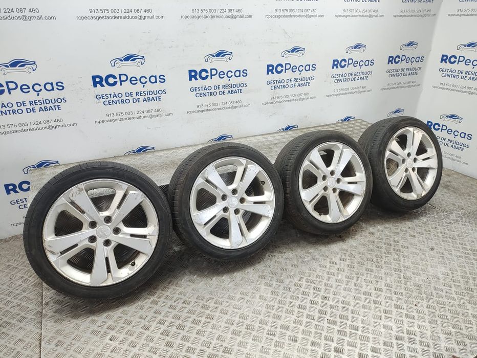 Conjunto de Jantes 17 Peugeot 208 II 7.5J ET44 5x108 2013 a 2021