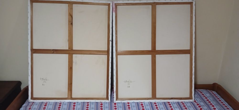 Quadros pintura óleo par