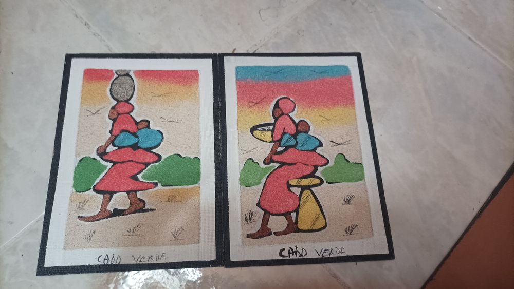 Quadro de areia proveniente de cabo verde