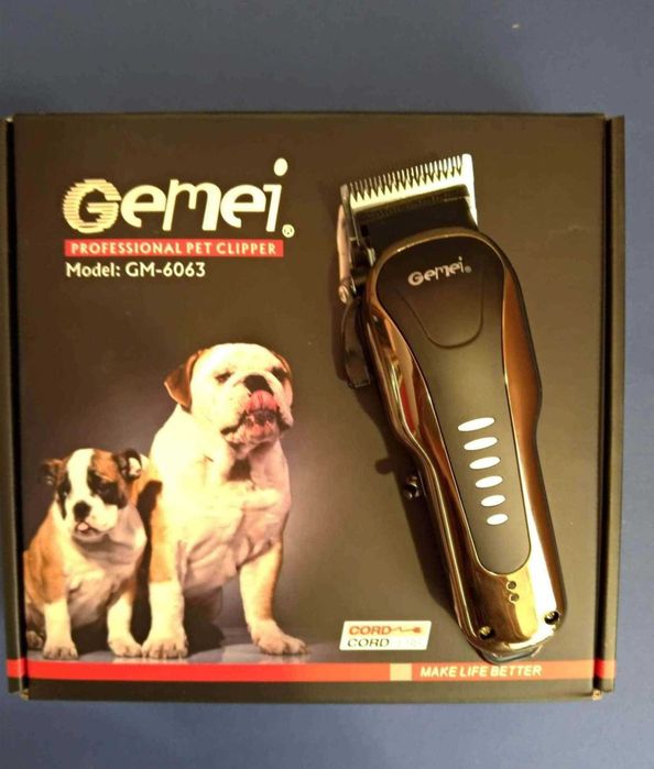 Машинка с аккумулятром Gemei GM 6063 для стрижки котов и собак