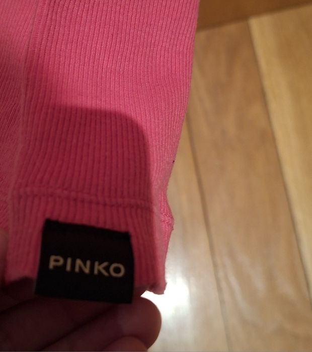 Top S(Pinko)Novo canelado rosa