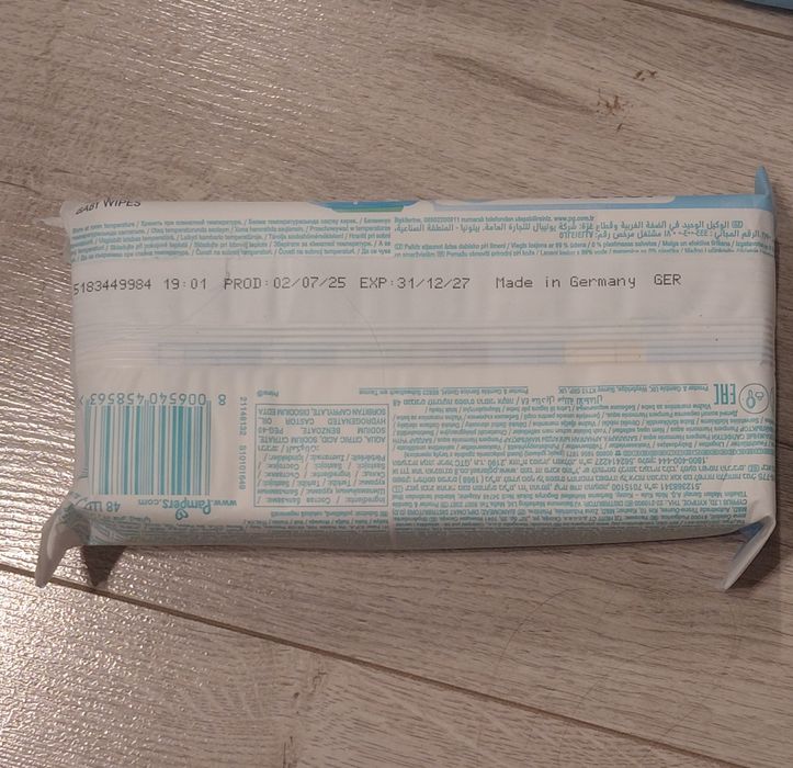 Chusteczki pampers harmonie aqua 2x48szt