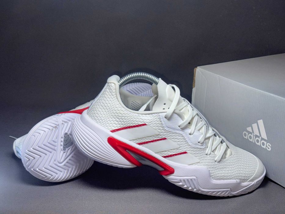 Жіночі тенісні кросівки adidas Barricade White/Silver Metallic/Grey