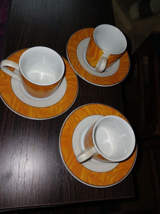 Чашка для кофе з блюдечком 3шт