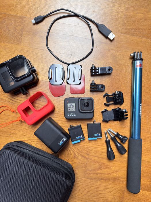 Gopro Hero 8 Black Baterie Ładowarka Akcesoria