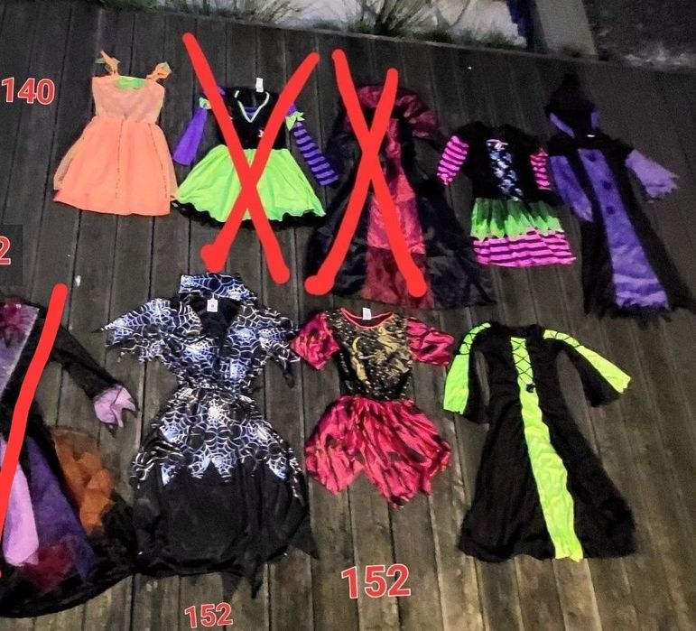 HALLOWEEN kosciotrup chłopięcy sukienkistroj 134 - 152