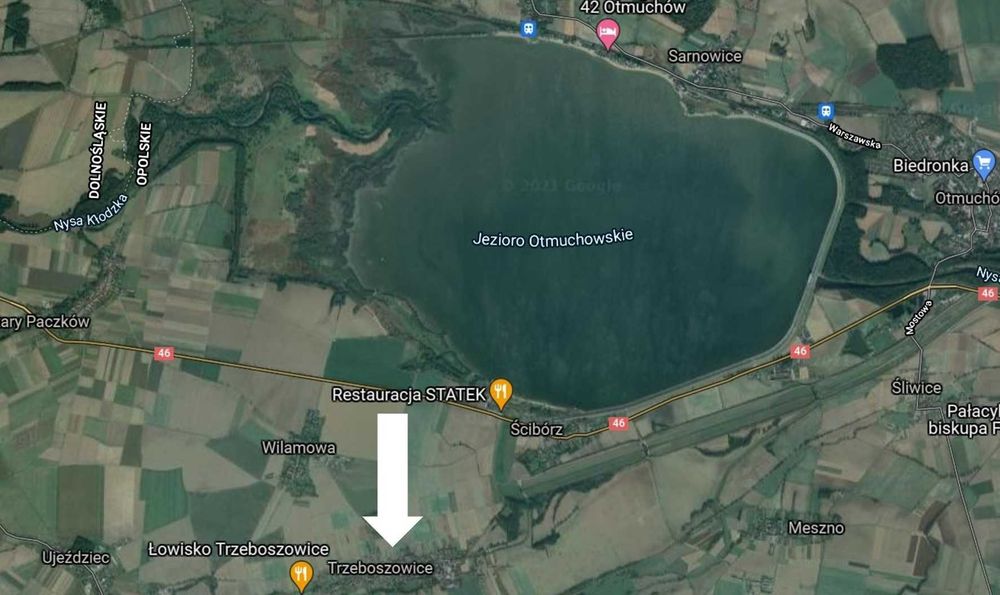 DZIAŁKA budowlana 10ar działka nad jeziorem OTMUCHÓW domek 35m2 TRZEBOSZOWICE