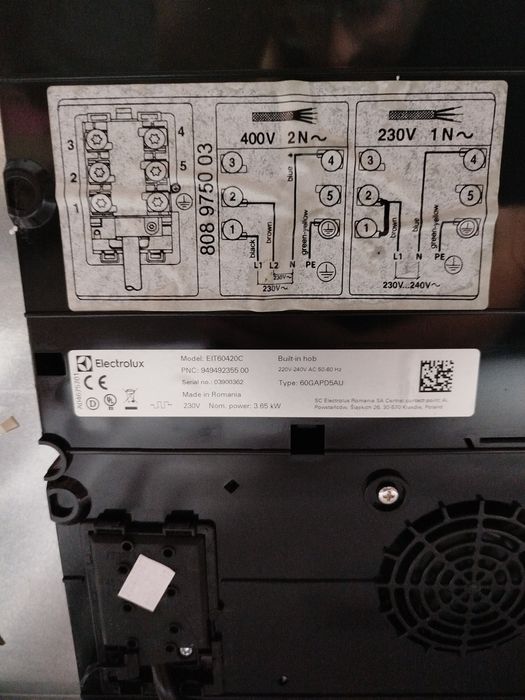Płyta Indukcyjna Electrolux EIT60420C (bez szyby)