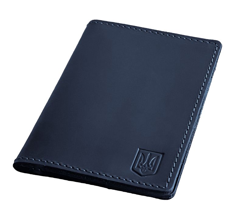 Шкіряна обкладинка для військового квитка vk1(4) чорна