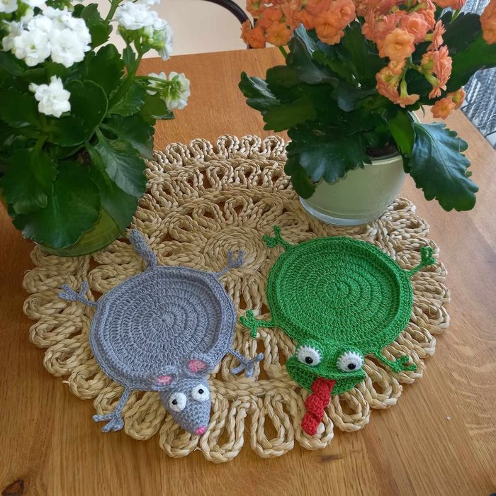 Mysz i żaba podkladki pod kubek