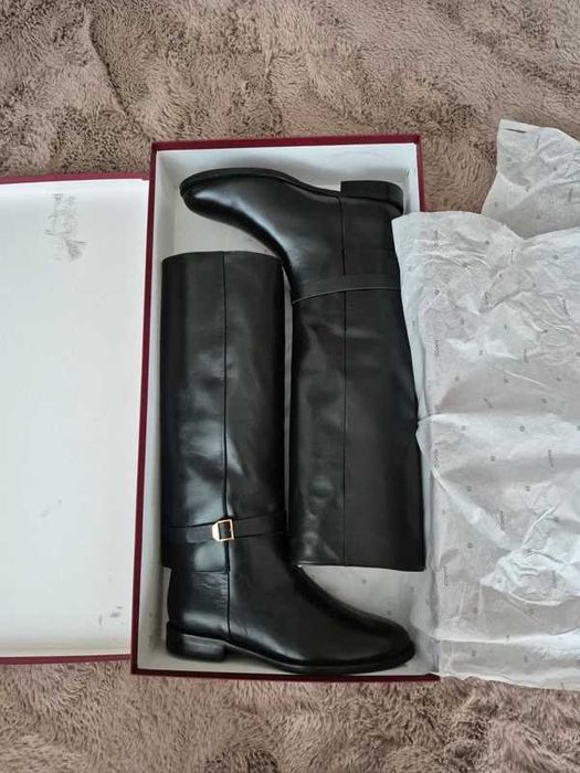 Czarne oficerki Marco Shoes- NOWE/ wkładka 26,9 cm