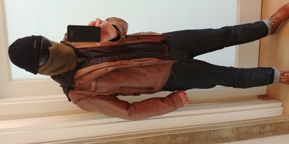 Kurtka skórzana Massimo Dutti XL