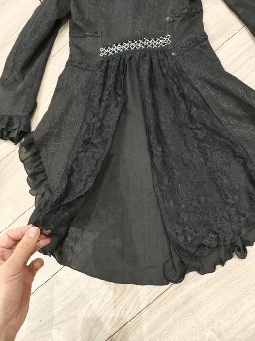 Czarny żakiet w stylu gotyckim S