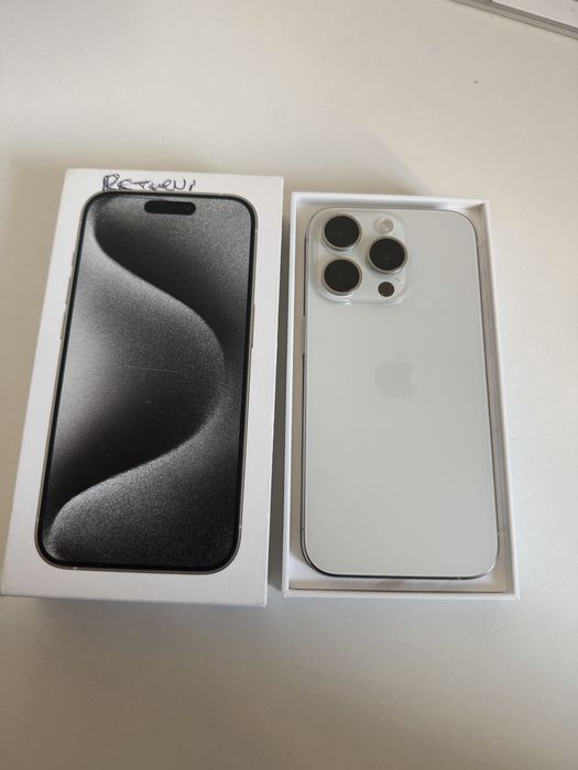 iPhone 15 Pro 256gb White Titanium Stan Idealny Bateria 95%