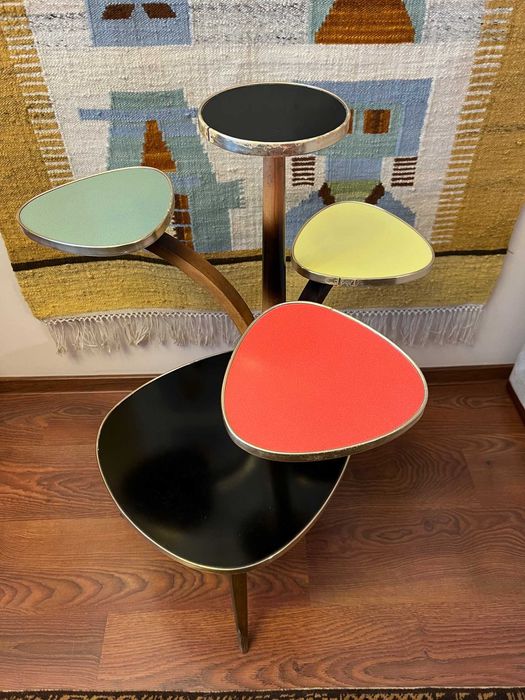 kwietnik lata 60 rockabilly kolorowy łezka patyczaka PRL vintage