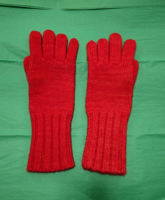 Rękawiczki z kaszmiru czerwone