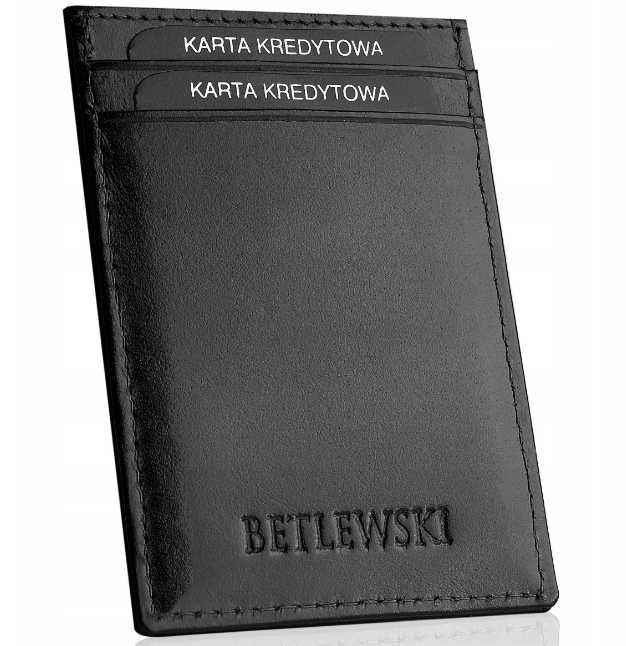 Betlewski etui na dokumenty BESA-BF-23 CZARNY skóra naturalna ttst1235