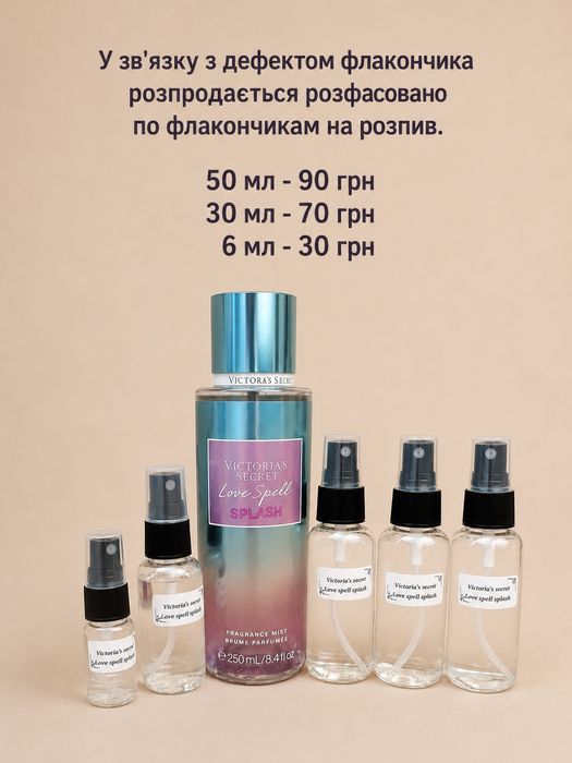 РОЗПРОДАЖ Б/У спреєв  Victoria's secrets ОРИГІНАЛ!!!