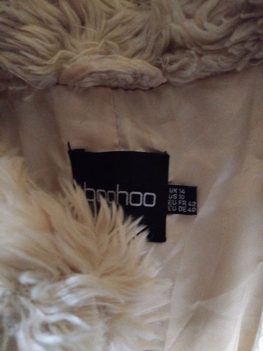 Futro ecru damskie r.L