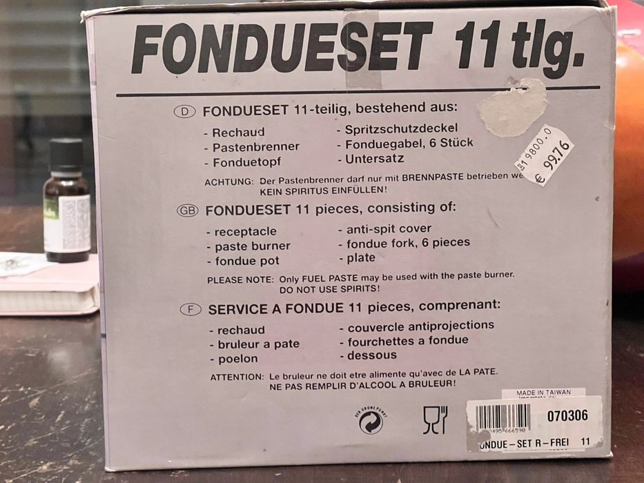 FONDUE SET 11 peças