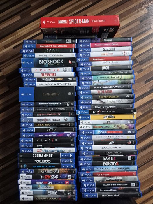 Gry ps4 PlayStation  5 ponad 60 tytułów  wyprzedaż kolekcji