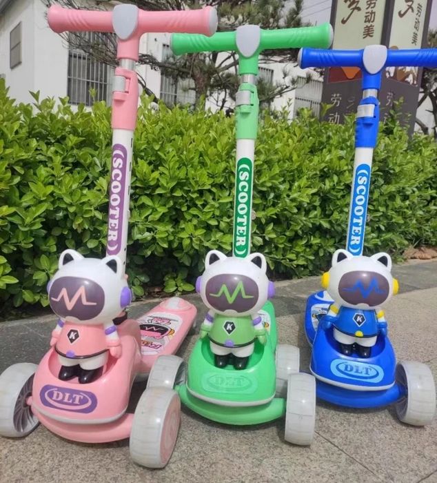 ‼️Самокат‼️ дитячий триколісний музичний з підсвічуванням, складаний