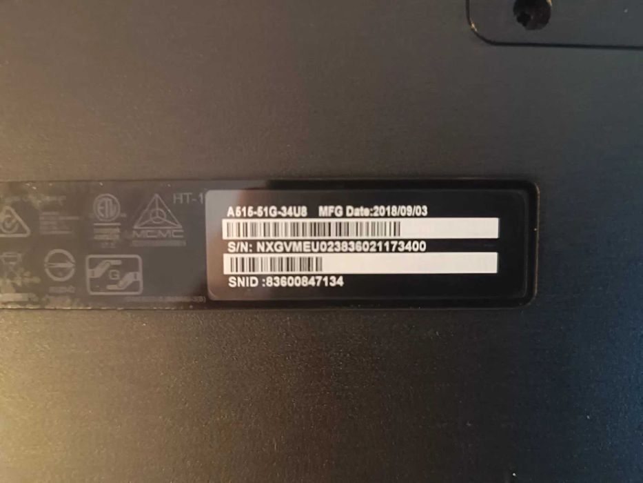 Ігровий ноутбук Acer aspire 5 a515 51g / ssd+ hdd , 12 gb ram